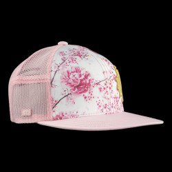 Casquette snapback visière plate avec filet bi-matière Flower Snap