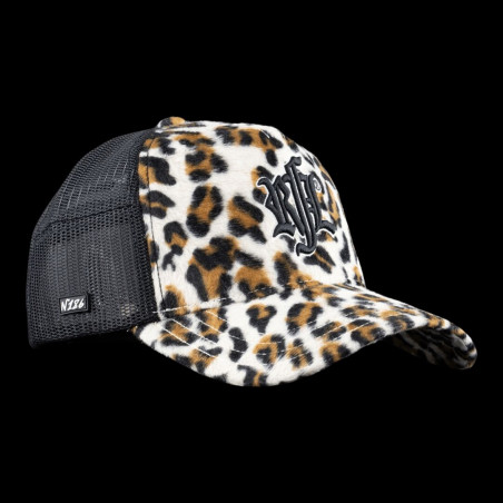 Casquette trucker fourrure avec filet et logo brodé Animals