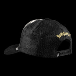 Casquette trucker imprimée avec filet et logo brodé Dark Knight