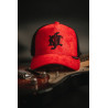Casquette trucker avec filet en suédine Red Morning Casquette trucker avec filet en suédine Red Morning