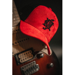 Casquette trucker avec filet en suédine Red Morning