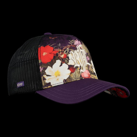 Casquette trucker avec filet et visière imprimée Purple Rain