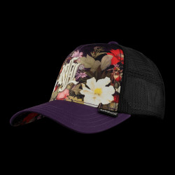 Casquette trucker avec filet et visière imprimée Purple Rain