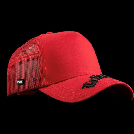 Casquette trucker avec filet et visière brodée Red Man