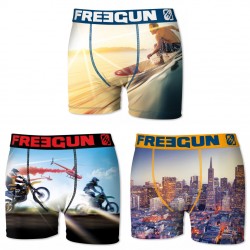 Lot de 3 boxers garçon FREEGUN