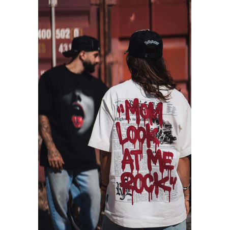 T-shirt homme oversize en jersey de coton 250 GSM Look Me Mom