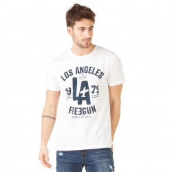 T-shirt Homme Freegun Los Angeles Blanc