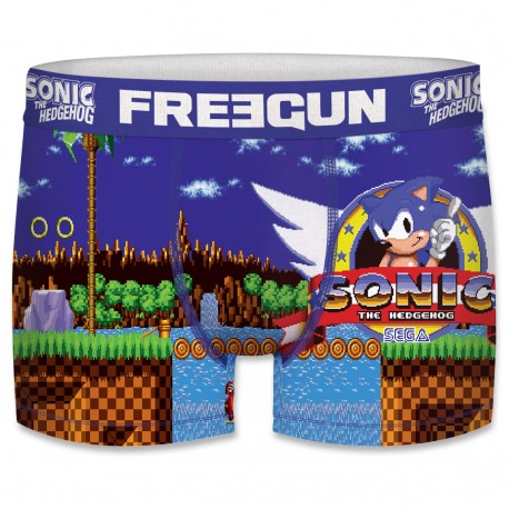 Boxer Homme Freegun Sonic Game Bleu