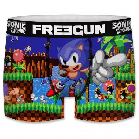 Boxer Homme Freegun Sonic Winner Bleu