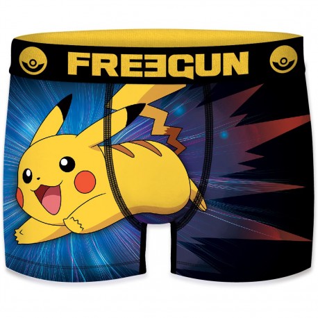 Boxer Homme Freegun Pokemon Fusion Jaune