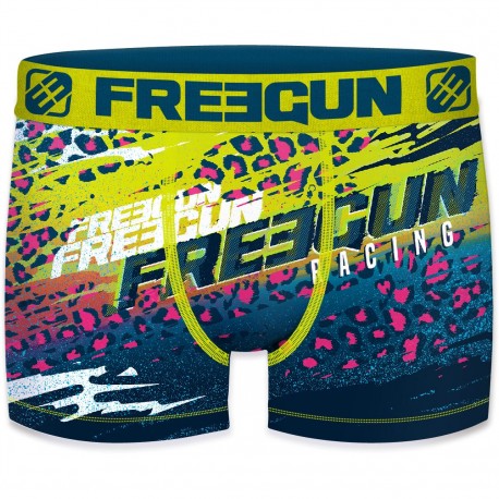 Boxer Garçon Freegun Racing Bleu