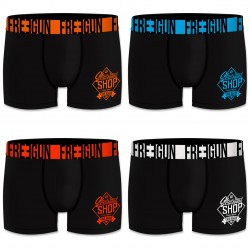 Lot de 4 boxers Garçon Freegun Shop Noir