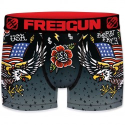 Boxer Homme Freegun Aigle Gris