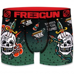 Boxer Homme Freegun Skull Vert