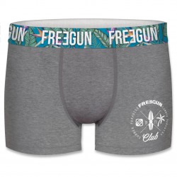 Boxer Coton Homme Freegun Uni Gris