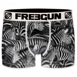 Boxer Homme Freegun Zèbre Noir