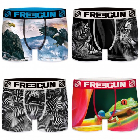 Lot de 4 boxers Homme Freegun Multicolore