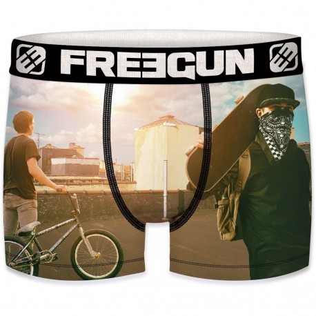 Boxer Homme Freegun Free Ride Gris