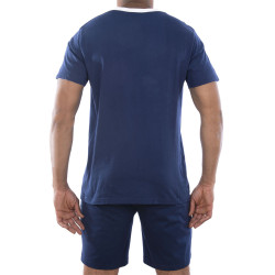 Ensemble homme Pyjama court T-shirt col tunisien Vintage