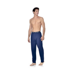 Ensemble pyjama long homme t-shirt col rond bicolore