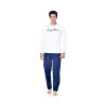 Ensemble pyjama long homme t-shirt col rond bicolore