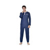 Ensemble pyjama long homme t-shirt col tunisien Vintage