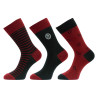 Lot de 3 paires de chaussettes de ville fantaisies en coton peigné