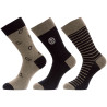 Lot de 3 paires de chaussettes de ville fantaisies en coton peigné