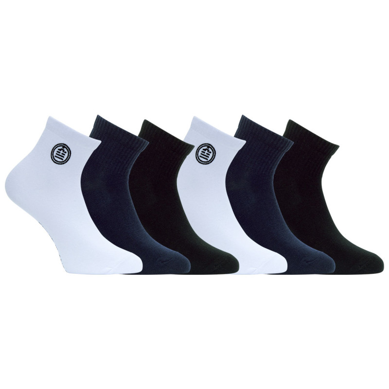 Lot de 6 paires de chaussettes quarter en coton peigné Serge Blanco Lot de 6 paires de chaussettes quarter en coton peigné Serge Blanco