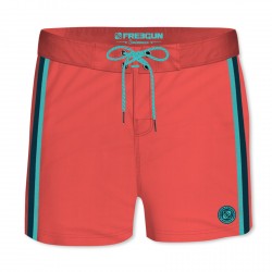 Boardshort Court Homme Freegun Band Uni Rouge