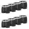 Lot de 8 boxers homme en coton Noir