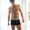 Lot de 8 boxers homme en coton Noir