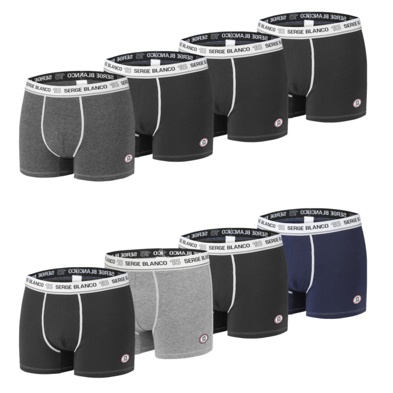 Lot de 8 boxers homme en coton