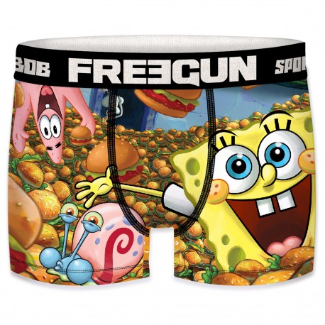 Boxer homme en microfibre Freegun Bob L'éponge Burger