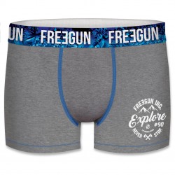 Boxer homme coton Freegun Wint Explore Gris