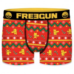 Boxer homme microfibre Freegun Snow Pokemon Multicolore