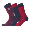 Lot de 3 Paires de Chaussettes de ville coton homme peigné doux