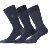 Lot de 3 Paires de Chaussettes de ville coton homme peigné doux