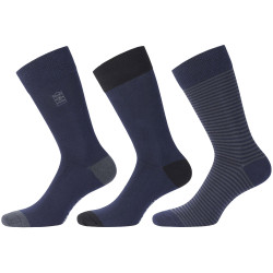 Lot de 3 Paires de Chaussettes de ville coton homme peigné doux
