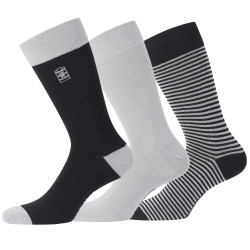 Lot de 3 Paires de Chaussettes de ville coton homme peigné doux