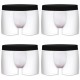 Lot de 4 boxers homme en coton bio My Esssential Blanc