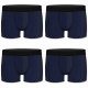 Lot de 4 boxers homme en coton bio My Esssential Bleu Marine