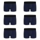 Lot de 6 boxers homme en coton bio My Esssential Bleu Marine