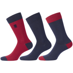 Lot de 3 Paires de Chaussettes de ville coton homme peigné doux