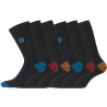 Lot de 6 Paires de Chaussettes de Ville coton homme peigné doux