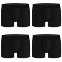 Lot de 4 boxers homme en coton bio My Esssential Noir