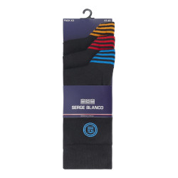 Lot de 6 Paires de Chaussettes de Ville coton homme peigné doux
