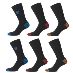 Lot de 6 Paires de Chaussettes de Ville coton homme peigné doux