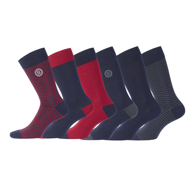 Lot de 6 Paires de Chaussettes de Ville coton homme peigné doux Lot de 6 Paires de Chaussettes de Ville coton homme peigné doux