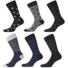 Lot de 6 Paires de Chaussettes de Ville coton homme peigné doux